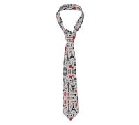 Plagdecna French Fashion Model Ferrets PRINT Extra Long Men's Tie Business Tie Graduation Wedding Classic Tie Casual Men's Tie