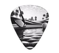 PLAGDECNA Guitar Picks Variety Pack 108 PCS, Black and White Golf Smooth-Edged ABS Plectrums for Guitar & Ukulele, 3 Thickness Options (0.46mm, 0.71mm, 0.96mm), Clear Sound Bright/Warm Tones