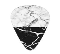 PLAGDECNA Guitar Picks Variety Pack 108 PCS, Black White Marble Smooth-Edged ABS Plectrums for Guitar & Ukulele, 3 Thickness Options (0.46mm, 0.71mm, 0.96mm), Clear Sound Bright/Warm Tones