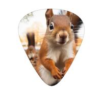 PLAGDECNA Guitar Picks Variety Pack 108 PCS, Cute Squirrel Smooth-Edged ABS Plectrums for Guitar & Ukulele, 3 Thickness Options (0.46mm, 0.71mm, 0.96mm), Clear Sound Bright/Warm Tones