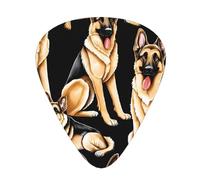 PLAGDECNA Guitar Picks Variety Pack 108 PCS, German shepherd Smooth-Edged ABS Plectrums for Guitar & Ukulele, 3 Thickness Options (0.46mm, 0.71mm, 0.96mm), Clear Sound Bright/Warm Tones