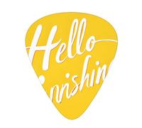 PLAGDECNA Guitar Picks Variety Pack 108 PCS, Goodlooking Hello Smooth-Edged ABS Plectrums for Guitar & Ukulele, 3 Thickness Options (0.46mm, 0.71mm, 0.96mm), Clear Sound Bright/Warm Tones