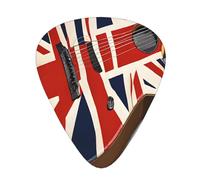 PLAGDECNA Guitar Picks Variety Pack 108 PCS, Guitar British Flag Smooth-Edged ABS Plectrums for Ukulele, 3 Thickness Options (0.46mm, 0.71mm, 0.96mm), Clear Sound Bright/Warm Tones