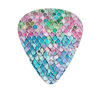 PLAGDECNA Guitar Picks Variety Pack 108 PCS, Mermaid fish scale print Smooth-Edged ABS Plectrums for Guitar & Ukulele, 3 Thickness Options (0.46mm, 0.71mm, 0.96mm), Clear Sound Bright/Warm Tones