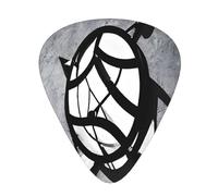 PLAGDECNA Guitar Picks Variety Pack 108 PCS, Musical Theme Music Clefs Smooth-Edged ABS Plectrums for Guitar & Ukulele, 3 Thickness Options (0.46mm, 0.71mm, 0.96mm), Clear Sound Bright/Warm Tones