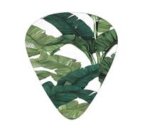 PLAGDECNA Guitar Picks Variety Pack 108 PCS, Tropical Banana Palm Leaves Smooth-Edged ABS Plectrums for Guitar & Ukulele, 3 Thickness Options (0.46mm, 0.71mm, 0.96mm), Clear Sound Bright/Warm Tones