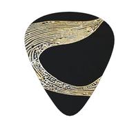 PLAGDECNA Guitar Picks Variety Pack 120 PCS, Black Mermaid Smooth-Edged ABS Plectrums for Guitar & Ukulele, 3 Thickness Options (0.46mm, 0.71mm, 0.96mm), Clear Sound Bright/Warm Tones