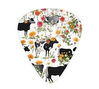 PLAGDECNA Guitar Picks Variety Pack 120 PCS, Cattle Farm Sanctuary Smooth-Edged ABS Plectrums for Guitar & Ukulele, 3 Thickness Options (0.46mm, 0.71mm, 0.96mm), Clear Sound Bright/Warm Tones