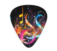 PLAGDECNA Guitar Picks Variety Pack 120 PCS, Colorful Musical Note Smooth-Edged ABS Plectrums for Guitar & Ukulele, 3 Thickness Options (0.46mm, 0.71mm, 0.96mm), Clear Sound Bright/Warm Tones
