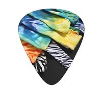 PLAGDECNA Guitar Picks Variety Pack 120 PCS, Exotic Tribe Tie Dye Smooth-Edged ABS Plectrums for Guitar & Ukulele, 3 Thickness Options (0.46mm, 0.71mm, 0.96mm), Clear Sound Bright/Warm Tones