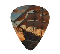 PLAGDECNA Guitar Picks Variety Pack 120 PCS, fantasy pirate ship Smooth-Edged ABS Plectrums for Guitar & Ukulele, 3 Thickness Options (0.46mm, 0.71mm, 0.96mm), Clear Sound Bright/Warm Tones