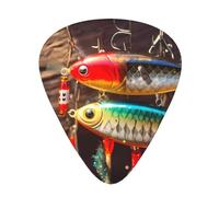 PLAGDECNA Guitar Picks Variety Pack 120 PCS, Fishing Lure Smooth-Edged ABS Plectrums for Guitar & Ukulele, 3 Thickness Options (0.46mm, 0.71mm, 0.96mm), Clear Sound Bright/Warm Tones
