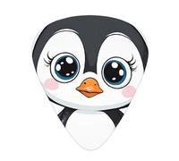 PLAGDECNA Guitar Picks Variety Pack 120 PCS, I Love Penguins Smooth-Edged ABS Plectrums for Guitar & Ukulele, 3 Thickness Options (0.46mm, 0.71mm, 0.96mm), Clear Sound Bright/Warm Tones