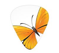 PLAGDECNA Guitar Picks Variety Pack 120 PCS, Pretty butterflies Smooth-Edged ABS Plectrums for Guitar & Ukulele, 3 Thickness Options (0.46mm, 0.71mm, 0.96mm), Clear Sound Bright/Warm Tones