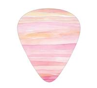 PLAGDECNA Guitar Picks Variety Pack 120 PCS, Rose Gold Faux Glitter Smooth-Edged ABS Plectrums for Guitar & Ukulele, 3 Thickness Options (0.46mm, 0.71mm, 0.96mm), Clear Sound Bright/Warm Tones