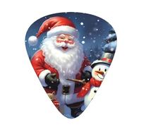 PLAGDECNA Guitar Picks Variety Pack 144 PCS, Christmas Santa Snowman Smooth-Edged ABS Plectrums for Guitar & Ukulele, 3 Thickness Options (0.46mm, 0.71mm, 0.96mm), Clear Sound Bright/Warm Tones