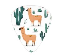PLAGDECNA Guitar Picks Variety Pack 144 PCS, Cute Alpaca Llama Smooth-Edged ABS Plectrums for Guitar & Ukulele, 3 Thickness Options (0.46mm, 0.71mm, 0.96mm), Clear Sound Bright/Warm Tones