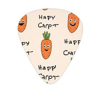 PLAGDECNA Guitar Picks Variety Pack 144 PCS, Happy carrot Smooth-Edged ABS Plectrums for Guitar & Ukulele, 3 Thickness Options (0.46mm, 0.71mm, 0.96mm), Clear Sound Bright/Warm Tones