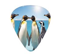 PLAGDECNA Guitar Picks Variety Pack 144 PCS, Happy Penguin Smooth-Edged ABS Plectrums for Guitar & Ukulele, 3 Thickness Options (0.46mm, 0.71mm, 0.96mm), Clear Sound Bright/Warm Tones