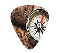 PLAGDECNA Guitar Picks Variety Pack 144 PCS, Law Compass Navigation Smooth-Edged ABS Plectrums for Guitar & Ukulele, 3 Thickness Options (0.46mm, 0.71mm, 0.96mm), Clear Sound Bright/Warm Tones