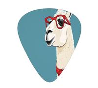 PLAGDECNA Guitar Picks Variety Pack 144 PCS, Llama in A Scarf Smooth-Edged ABS Plectrums for Guitar & Ukulele, 3 Thickness Options (0.46mm, 0.71mm, 0.96mm), Clear Sound Bright/Warm Tones