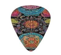 PLAGDECNA Guitar Picks Variety Pack 144 PCS, Native Patterns Smooth-Edged ABS Plectrums for Guitar & Ukulele, 3 Thickness Options (0.46mm, 0.71mm, 0.96mm), Clear Sound Bright/Warm Tones
