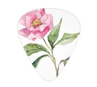 PLAGDECNA Guitar Picks Variety Pack 144 PCS, Peony Smooth-Edged ABS Plectrums for Guitar & Ukulele, 3 Thickness Options (0.46mm, 0.71mm, 0.96mm), Clear Sound Bright/Warm Tones