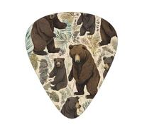 PLAGDECNA Guitar Picks Variety Pack 216 PCS, Bear Deer Smooth-Edged ABS Plectrums for Guitar & Ukulele, 3 Thickness Options (0.46mm, 0.71mm, 0.96mm), Clear Sound Bright/Warm Tones