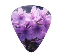 PLAGDECNA Guitar Picks Variety Pack 216 PCS, Blooming Purple Flowers Smooth-Edged ABS Plectrums for Guitar & Ukulele, 3 Thickness Options (0.46mm, 0.71mm, 0.96mm), Clear Sound Bright/Warm Tones