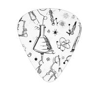 PLAGDECNA Guitar Picks Variety Pack 216 PCS, Chemistry Print Smooth-Edged ABS Plectrums for Guitar & Ukulele, 3 Thickness Options (0.46mm, 0.71mm, 0.96mm), Clear Sound Bright/Warm Tones
