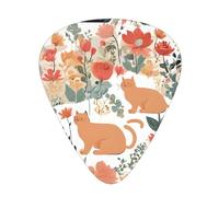 PLAGDECNA Guitar Picks Variety Pack 216 PCS, Funny Cats Birds and Flowers Smooth-Edged ABS Plectrums for Guitar & Ukulele, 3 Thickness Options (0.46mm, 0.71mm, 0.96mm), Clear Sound Bright/Warm Tones