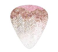 PLAGDECNA Guitar Picks Variety Pack 216 PCS, Glittery Pretty Pattern Smooth-Edged ABS Plectrums for Guitar & Ukulele, 3 Thickness Options (0.46mm, 0.71mm, 0.96mm), Clear Sound Bright/Warm Tones