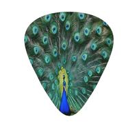 PLAGDECNA Guitar Picks Variety Pack 216 PCS, Green Peacock Feather Smooth-Edged ABS Plectrums for Guitar & Ukulele, 3 Thickness Options (0.46mm, 0.71mm, 0.96mm), Clear Sound Bright/Warm Tones