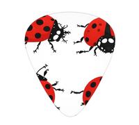 PLAGDECNA Guitar Picks Variety Pack 216 PCS, ladybug Smooth-Edged ABS Plectrums for Guitar & Ukulele, 3 Thickness Options (0.46mm, 0.71mm, 0.96mm), Clear Sound Bright/Warm Tones