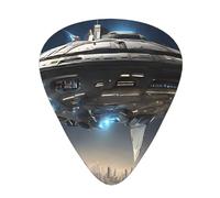 PLAGDECNA Guitar Picks Variety Pack 216 PCS, UFO at night Smooth-Edged ABS Plectrums for Guitar & Ukulele, 3 Thickness Options (0.46mm, 0.71mm, 0.96mm), Clear Sound Bright/Warm Tones