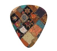 PLAGDECNA Guitar Picks Variety Pack 60 PCS, African Style Patchwork Smooth-Edged ABS Plectrums for Guitar & Ukulele, 3 Thickness Options (0.46mm, 0.71mm, 0.96mm), Clear Sound Bright/Warm Tones