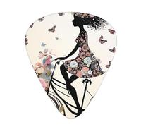 PLAGDECNA Guitar Picks Variety Pack 60 PCS, Butterfly Smooth-Edged ABS Plectrums for Guitar & Ukulele, 3 Thickness Options (0.46mm, 0.71mm, 0.96mm), Clear Sound Bright/Warm Tones