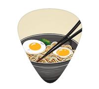 PLAGDECNA Guitar Picks Variety Pack 60 PCS, Delicious Sweet Ramen Smooth-Edged ABS Plectrums for Guitar & Ukulele, 3 Thickness Options (0.46mm, 0.71mm, 0.96mm), Clear Sound Bright/Warm Tones