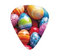 PLAGDECNA Guitar Picks Variety Pack 60 PCS, Eggs Smooth-Edged ABS Plectrums for Guitar & Ukulele, 3 Thickness Options (0.46mm, 0.71mm, 0.96mm), Clear Sound Bright/Warm Tones