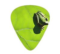 PLAGDECNA Guitar Picks Variety Pack 60 PCS, Frog Leave Smooth-Edged ABS Plectrums for Guitar & Ukulele, 3 Thickness Options (0.46mm, 0.71mm, 0.96mm), Clear Sound Bright/Warm Tones