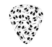 PLAGDECNA Guitar Picks Variety Pack 60 PCS, Panda Cute Printed Pattern Smooth-Edged ABS Plectrums for Guitar & Ukulele, 3 Thickness Options (0.46mm, 0.71mm, 0.96mm), Clear Sound Bright/Warm Tones