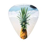 PLAGDECNA Guitar Picks Variety Pack 60 PCS, Pineapple by The Sea Smooth-Edged ABS Plectrums for Guitar & Ukulele, 3 Thickness Options (0.46mm, 0.71mm, 0.96mm), Clear Sound Bright/Warm Tones