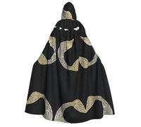 Plagdecna Halloween Cloak For Adults, Gothic Witch Vampire Costume Cape, Black Mermaid, Unisex Party Robe With Hood For Cosplay, Masquerade & Decor