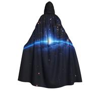 Plagdecna Halloween Cloak For Adults, Gothic Witch Vampire Costume Cape, Blue Constellation Galaxy, Unisex Party Robe With Hood For Cosplay, Masquerade & Decor