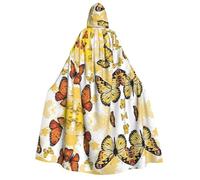 Plagdecna Halloween Cloak For Adults, Gothic Witch Vampire Costume Cape, Butterfly, Unisex Party Robe With Hood For Cosplay, Masquerade & Decor