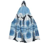 Plagdecna Halloween Cloak For Adults, Gothic Witch Vampire Costume Cape, Cart Blue Mermaid, Unisex Party Robe With Hood For Cosplay, Masquerade & Decor