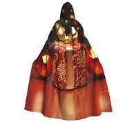 Plagdecna Halloween Cloak For Adults, Gothic Witch Vampire Costume Cape, Christmas Box, Unisex Party Robe With Hood For Cosplay, Masquerade & Decor