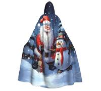 Plagdecna Halloween Cloak For Adults, Gothic Witch Vampire Costume Cape, Christmas Santa Snowman, Unisex Party Robe With Hood For Cosplay, Masquerade & Decor