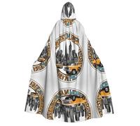 Plagdecna Halloween Cloak For Adults, Gothic Witch Vampire Costume Cape, Cute New York Theme, Unisex Party Robe With Hood For Cosplay, Masquerade & Decor