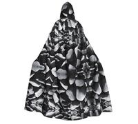 Plagdecna Halloween Cloak For Adults, Gothic Witch Vampire Costume Cape, Many Black Pebbles, Unisex Party Robe With Hood For Cosplay, Masquerade & Decor